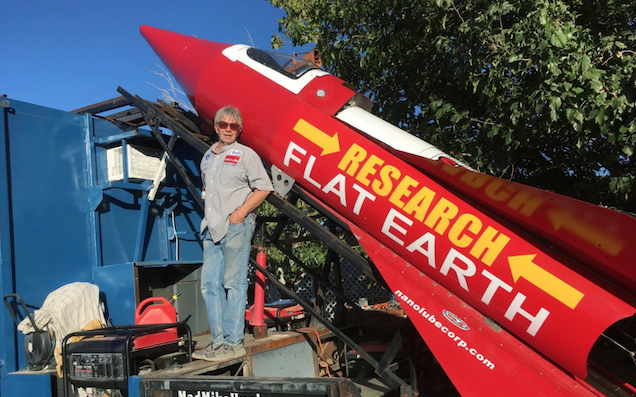 This man hopes his homemade rocket will prove the Earth is flat This man hopes his homemade rocket will prove the Earth is flat