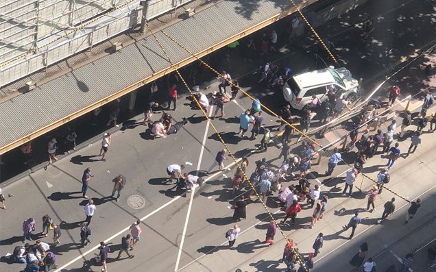 Irish person injured after SUV ploughs into crowd of pedestrians in Melbourne Irish person injured after SUV ploughs into crowd of pedestrians in Melbourne