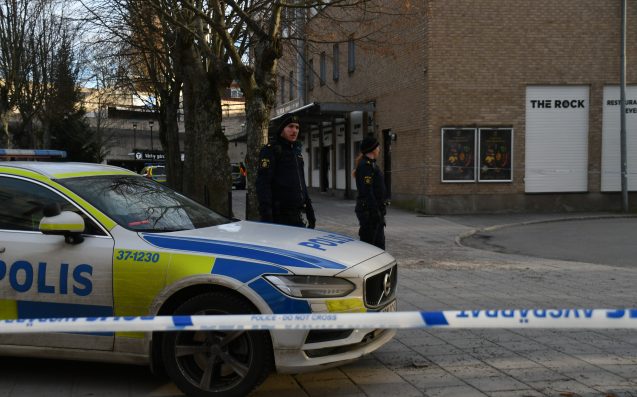 Two hurt in blast outside Stockholm area metro