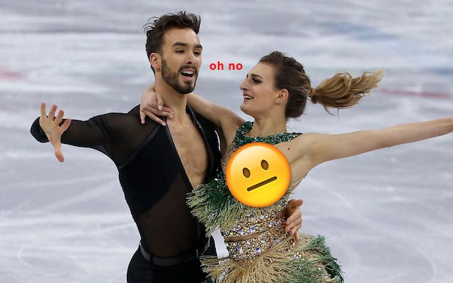 French Olympic Ice Dancers Power On Through Nip Slip To Take Out 2nd