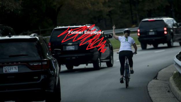 Cyclist Who Flipped Off Trump Sues Former Employer